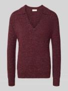 FREE/QUENT Slim Fit Strickpullover mit Woll-Anteil Modell 'Hil' in Bor...