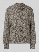 More & More Strickpullover mit Stehkragen in Mittelgrau, Größe 34