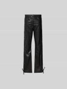 ROTATE Lederhose mit 5-Pocket-Design in Black, Größe 34