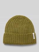 Marc O'Polo Mütze aus Woll-Mix mit Umschlag in Gruen, Größe 1