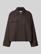 Samsøe Samsøe Jacke mit Umlegekragen Modell 'LIXA' in Schoko Melange, ...