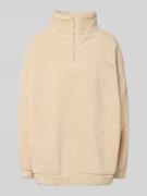 Karo Kauer Oversized Fleecepullover mit Reißverschluss in Weiss, Größe...