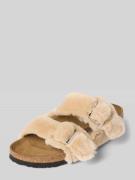 Birkenstock Slides aus echtem Leder Modell 'Arizona' in Sand, Größe 36