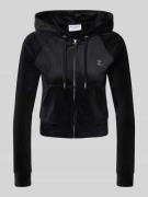 Juicy Couture Sweatjacke mit Strasssteinbesatz Modell 'MADISON' in Bla...