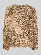 Emily Van den Bergh Blusenshirt mit V-Ausschnitt in Offwhite Melange, ...