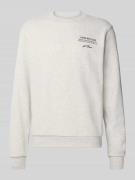 Les Deux Sweatshirt mit Label-Print Modell 'West Side' in Hellgrau Mel...