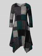 Apricot Minikleid mit Rundhalsausschnitt in Khaki, Größe L