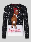 Lindbergh Strickpullover im Allover-Look mit Rundhalsausschnitt in Bla...