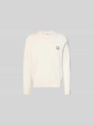 MAISON KITSUNÉ Pullover mit Label-Stitching in Sand, Größe L