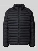 adidas Originals Steppjacke mit Stehkragen und Logo-Print in Black, Gr...