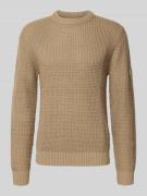 Jack & Jones Strickpullover mit gerippten Abschlüssen Modell 'LINK' in...