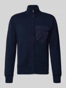 Napapijri Strickjacke mit Stehkragen Modell 'BERTI' in Marine, Größe M