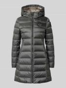 Blauer Usa Daunenmantel mit Kapuze Modell 'AGNES' in Dunkelgrau, Größe...