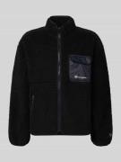 CHAMPION Sweatjacke aus Teddyfell in Black, Größe L