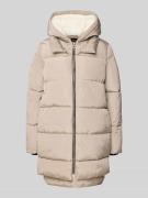 Only Regular Fit Steppmantel mit Kapuze Modell 'KELLY' in Mud, Größe L