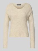 Vero Moda Regular Fit Strickpullover mit V-Ausschnitt Modell 'CREWLEFI...