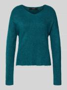 Vero Moda Regular Fit Strickpullover mit V-Ausschnitt Modell 'CREWLEFI...