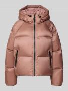 WITHBLACK Steppjacke mit Kapuze in Altrosa, Größe XL