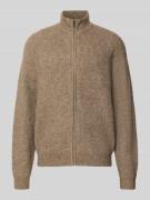 MCNEAL Strickjacke mit Reißverschluss in Mittelbraun Mel, Größe M