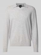 Christian Berg Men Strickpullover aus Woll-Kaschmir-Mix in Hellgrau Me...