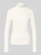 Marc Cain Longsleeve mit Stehkragen in Offwhite, Größe 42
