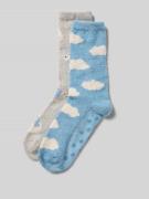 Jake*s Casual Socken mit geripptem Abschluss im 2er-Pack in Hellgrau M...