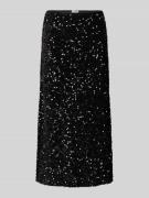 Vila High Waist Midirock mit Pailletten Modell 'FAITH' in Black, Größe...