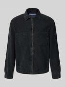 REVIEW Regular Fit Jacke mit Strukturmuster in Anthrazit, Größe M