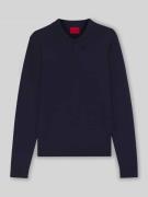 HUGO Slim Fit Poloshirt aus Viskose-Mix in Marine, Größe L