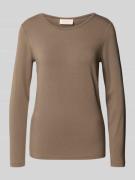 FREE/QUENT Longsleeve mit Rundhalsausschnitt Modell 'Liana' in Taupe, ...