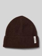 Marc O'Polo Mütze aus Woll-Mix in Dunkelbraun Melange, Größe 1