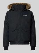 COLUMBIA Bomberjacke mit Label-Print in Black, Größe M