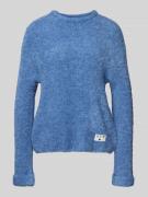 ICHI Relaxed Fit Pullover mit Woll-Anteil Modell 'Larisa' in Rauchblau...