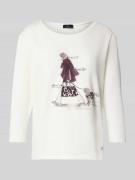 monari Regular Fit Longsleeve aus Viskose-Mix in Offwhite, Größe 38