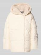 Jake*s Casual Steppjacke mit Futter aus Teddyfell in Ecru, Größe 36