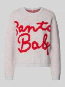 Only Regular Fit Weihnachtspullover mit Schriftzug Modell 'XMAS SANTA'...