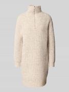 OPUS Knielanges Strickkleid mit Stehkragen Modell 'Wonelli' in Beige, ...