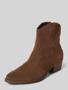 Tamaris Stiefeletten aus echtem Leder im Cowboy-Stil in Dunkelbraun, G...