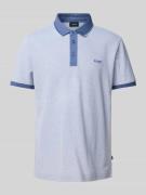 JOOP! Collection Poloshirt mit Label-Stitching in Hellblau, Größe XXL