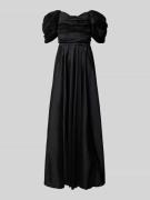 LACE & BEADS Abendkleid im Off-Shoulder-Design in Black, Größe XS