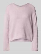Marc O'Polo Comfort Fit Strickpullover aus reiner Baumwolle in Lavende...