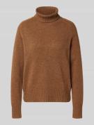 Fynch-Hatton Rollkragenpullover mit gerippten Abschlüssen in Mittelbra...