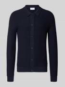 Lindbergh Strickjacke mit Knopfleiste in Dunkelblau, Größe L