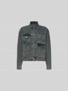 MM6 Maison Margiela Jeansjacke mit Knopfleiste in Jeansblau, Größe 48