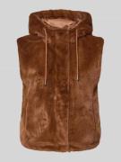 monari Weste aus Kunstfell in Cognac, Größe 34