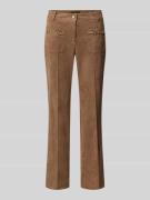 Cambio Hose in Leder-Optik Modell 'FARAH PATACHED POCKET' in Camel, Gr...