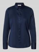 ETERNA Hemdbluse mit Knopfleiste in Dunkelblau, Größe 34