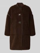 Bash Relaxed Fit Mantel aus Teddyfell Modell 'Millie' in Dunkelbraun, ...