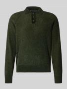 JAKE*S STUDIO MEN Strickpullover mit Polokragen in Dunkelgruen, Größe ...
