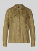 Vero Moda Regular Fit Hemdbluse aus Viskose-Mix Modell 'BUMPY' in Oliv...